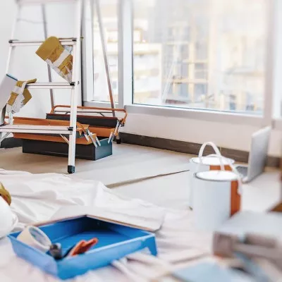 Intérieur d'un appartement en rénovation